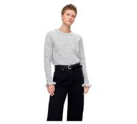 SELECTED FEMME SLFLULU LS Knit Frill Cuff O-Neck NOOS, Light Grey Mix, S