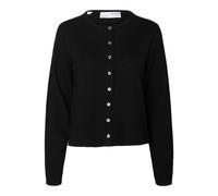 SELECTED FEMME Slfthea Ls Knit Merino Cardigan Noos, Black, XS