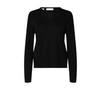 SELECTED FEMME Women's Slfthea Ls Knit Merino O-Neck Noos, Black, S