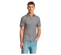 SELECTED FEMME Men's Slhfave Zip Ss Polo Noos, Medium Grey Melange, L