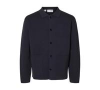 SELECTED FEMME Slhmike Light LS Knit Relaxed Polo Cardi, Sky Captain, L