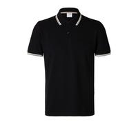 SELECTED FEMME Men's Slhslim-Atlas Sport SS Polo, Black, M