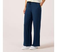 Selected Femme Viva-Gulia Linen Blend Trouser NAVY AMAZONITE
