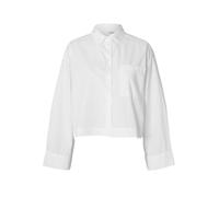 Selected Astha Cropped Boxy Long Sleeve Shirt White 38 Woman