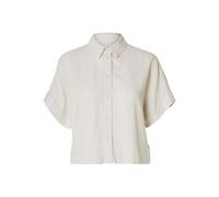 SELECTED FEMME Women's Cropped Short-Sleeved Shirt, Sandshell, 16