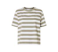SELECTED FEMME Women's Female T-Shirt Gestreiftes Boxy Fit Slfessential SS Striped Tee Noos, Vetiver, S