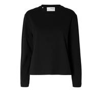 SELECTED FEMME Women's Slfessential LS Boxy Tee Noos Long-Sleeved Shirt, Black, S