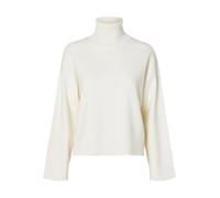SELECTED FEMME Women's Slfkamma Ls Knit Roll Neck Noos Jumper, Black/Stripes: Birch, S