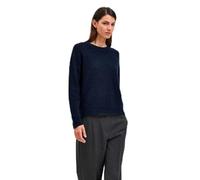 SELECTED FEMME Women's Slflulu Ls Knit O-Neck B Noos Sweater, Dark Sapphire, M