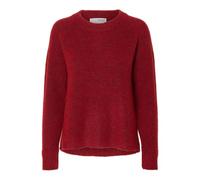 SELECTED FEMME Women's Slflulu LS Knit O-Neck Noos, Equestrian Red, M