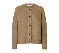 SELECTED FEMME Women's Slflulu Ls Knit Short Cardigan Noos, Sepia Tint, S
