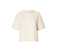 SELECTED FEMME Women's Slfmaline-Liliana 2/4 Knit O-Neck Noos T-Shirt, Birch, M