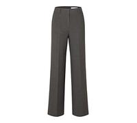 SELECTED FEMME Female Wide Leg Woven Trousers, Dark Grey Blend, 38W x 32L