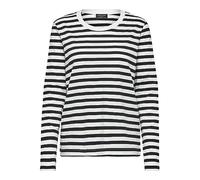 bestseller A/S Women's SLFSTANDARD LS TEE STR NOOS T-Shirt, Black/Stripes: Snow White, XS