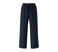 SELECTED FEMME Women's Slfviva-gulia Hw Long Linen Pant Noos Fabric Trousers, Dark Sapphire, 14