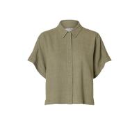 SELECTED FEMME Women's Slfviva Ss Cropped Sun Shirt Noos, Vetiver, 10