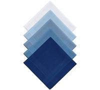 Selected Hanky 100% Pure Cotton Handkerchief with Stiching Assorted Color for Father's Day Gift