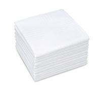 Selected Hanky Men's Handkerchiefs,100% Soft Cotton,White Classic Hankie Pack of 6, White, 6 Pcs