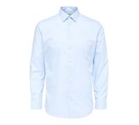 SELECTED HOMME Black Men's SLHSLIMETHAN Shirt LS Classic B NOOS, Light Blue, M