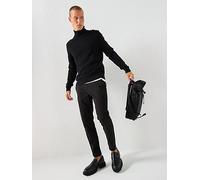 Selected Homme Dane Long Sleeve Roll Neck Knitted Jumper - Black, Black, Size M, Men Black