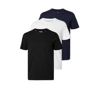 SELECTED HOMME Male Cotton T-Shirt Pack of 3, Black 1, M