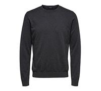 SELECTED HOMME Male Long Sleeve Knitted Jumper, Anthracite/Detail: Melange, M