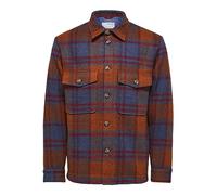 Selected Homme Male Overshirt Checked, Bombay Brown