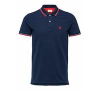 SELECTED HOMME Male Polo Shirt, Regular fit, Blazer Navy, M