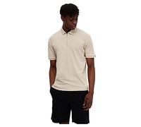 SELECTED HOMME Men's Slhfave Zip SS Polo Shirt, Oatmeal, XL