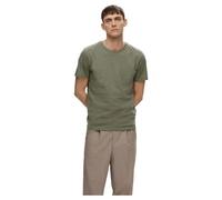 SELECTED HOMME Men's Slhaspen Slub Ss O-Neck Tee Noos T-Shirt, Vetiver, L