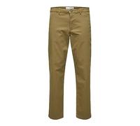 SELETED HOMME Men's SLHSTRAIGHT-New Miles 196 Flex Pants W N Chino, Ermine, 33/34, Ermine, 33 W/34 L