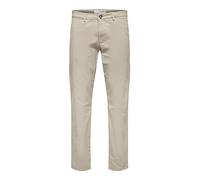 SELECTED HOMME Men's Chino Trousers, Moonstruck, 36 W/34 L