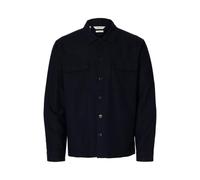 Selected Homme Men's Male Overshirt Leinenmix Slh-Leroy Sun Ls Noos, Sky Captain, L