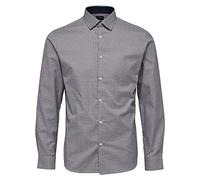 Selected Bright White/Red/Navy Checked Shirt