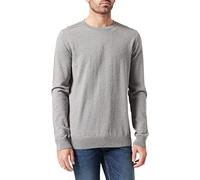 SELECTED HOMME Men's SLHBERG Crew Neck B NOOS Pullover Sweater, Medium Grey Melange, XL