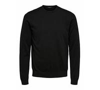 SELECTED HOMME Men's SLHBERG Crew Neck B NOOS Sweatshirt, Black, L