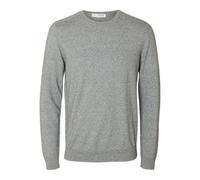 SELECTED HOMME Men's Slhberg Crew Neck Noos Pullover Sweater, Light Grey Mix, L