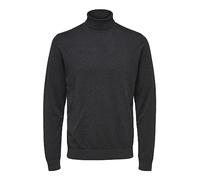 SELECTED HOMME Men's Slhberg Roll Neck B Noos Sweatshirt - Grey - XX-Large