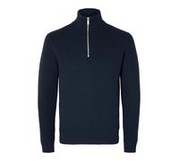 SELECTED HOMME Men's Slhdane Ls Knit Structure Half Zip Noos Jumper, Sky Captain, XL