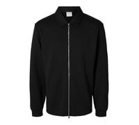 SELECTED HOMME Men's Slhemanuel Soft Full Zip Sweat Noos Swetahsirt Jacket, Black, L