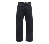 SELECTED HOMME Men's Slhloose-Kobe 24301 Jeans W Noos, Black Denim, 36 W/32 L