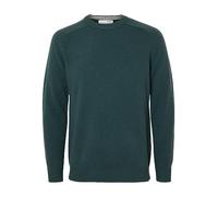 SELECTED HOMME Men's Slhnewcoban Lambs Wool Crew Neck W Noos Knitted Jumper, Green Gables, S