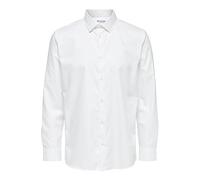 SELECTED HOMME Men's Slhregethan Shirt Ls Classic B Noos, Bright White, S