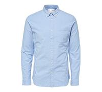 Selected Regrick Oxford Flex Long Sleeve Shirt Blue XL Man