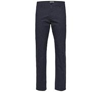 SELECTED HOMME Men's Slhslim-Arval Pants W Trouser Not Applicable, Blue (Navy Blazer Detail: Structure), W33/L32 (Manufacturer Size: 33)