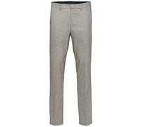SELECTED HOMME Men's Slhslim-mathnohr Trouser B Trouser Not Applicable, Multicolour (Sand Checks: Sand Small Check), W34/L32