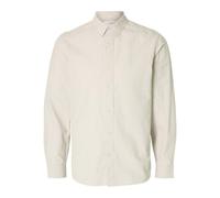 SELECTED HOMME Men's Slhslimnew-Linen Shirt Ls Noos Long Sleeve, Pure Cashmere, XL