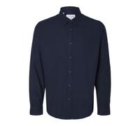 SELECTED HOMME Men's SLHSLIMOWEN-Flannel Shirt LS NOOS, Dark Sapphire/Detail:Solid, XL