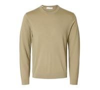 SELETED HOMME Men's Slhtray Ls Knit Merino Crew Neck Noos Pullover Sweater, Kelp, M
