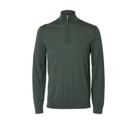 Selected Homme Men's Slhtray LS Knit Merino Half Zip Noos Pullover (Pack of 1), deep Forest, M